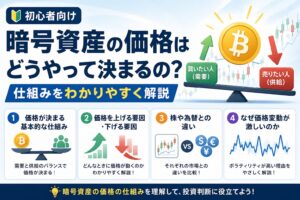【初心者向け】暗号資産の価格はどうやって決まるの？仕組みをわかりやすく解説