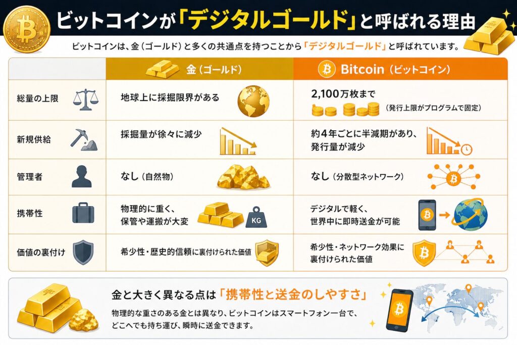 「デジタルゴールド」と呼ばれる理由