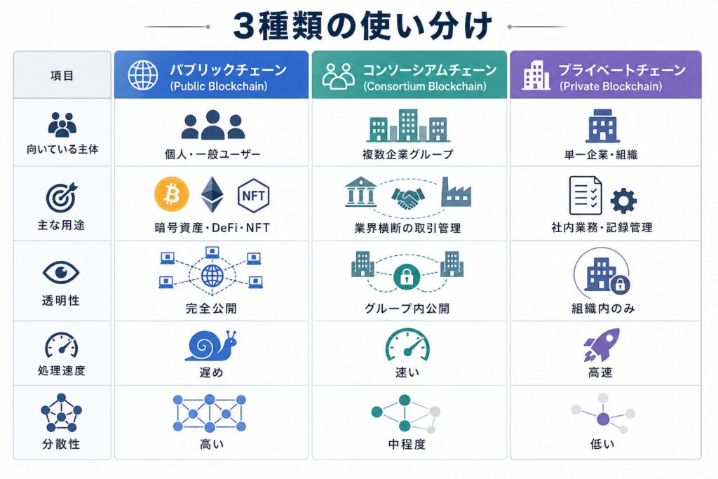 3種類の使い分け