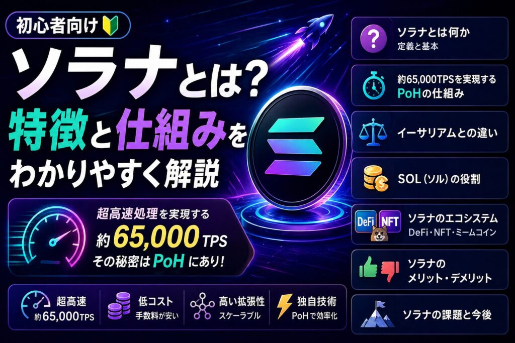【初心者向け】ソラナとは？特徴と仕組みをわかりやすく解説