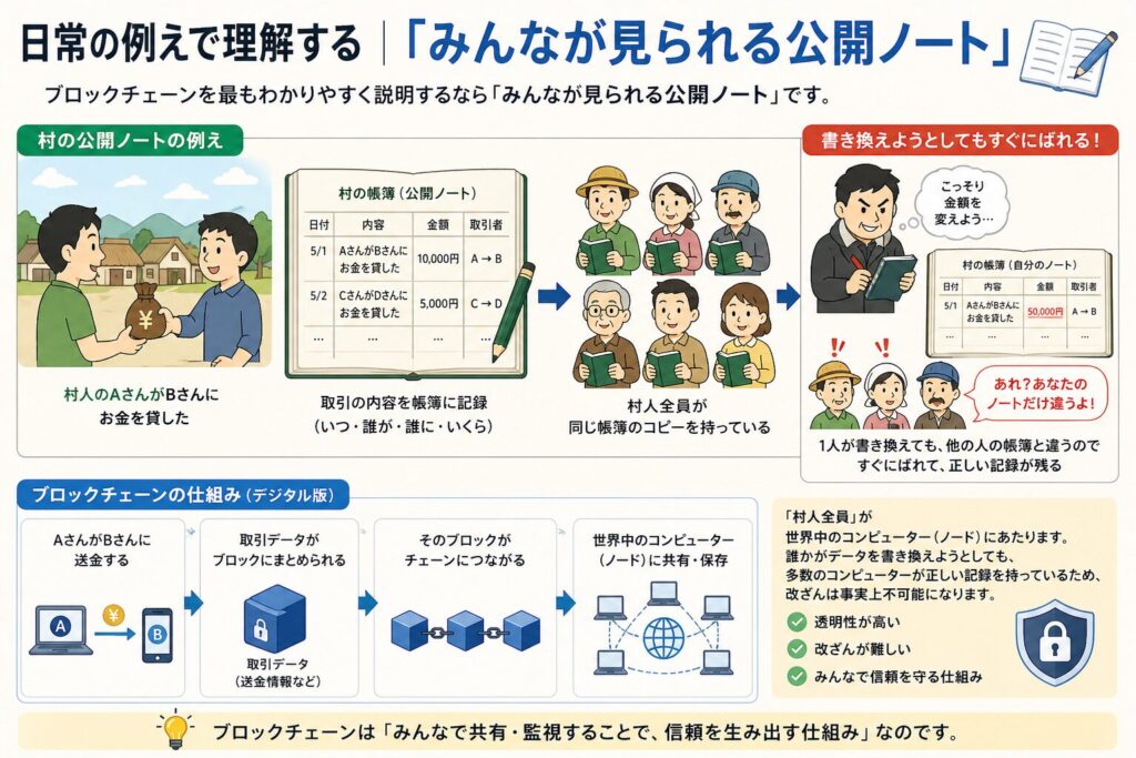 日常の例えで理解する｜「みんなが見られる公開ノート」