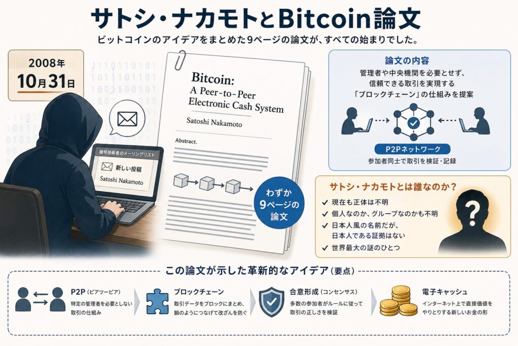 サトシ・ナカモトとBitcoin論文