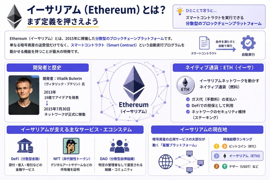 イーサリアムとは？まず定義を押さえよう