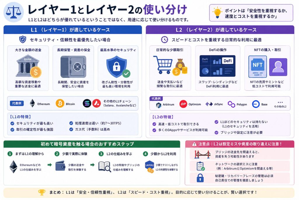 レイヤー1とレイヤー2の使い分け