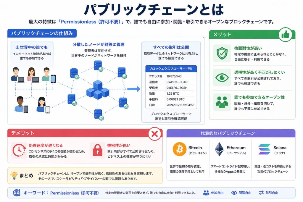 パブリックチェーンとは