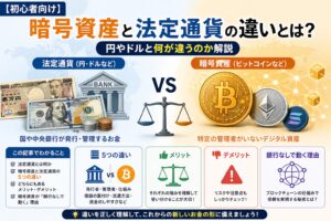 【初心者向け】暗号資産と法定通貨の違いとは？円やドルと何が違うのか解説